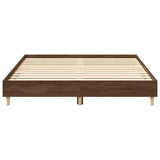 Bed Frame No Mattress Brown Oak 150x200 cm King Size Engineered Wood 3328714