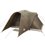 Family Tent Dome 6-Person Brown Waterproof 4009465