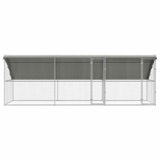 Dog Kennel 3 pcs Silver 6 x 2 x 2 m Galvanised steel 3368331