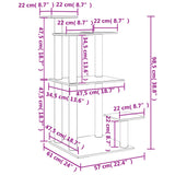 Cat Scratching Posts with Platforms Dark Grey 98.5 cm 172108