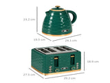 3000W 1.7L Rapid Boil Kettle & 4 Slice Toaster, Kettle and Toaster Set with 7 Browning Controls and T3398P344648