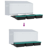 Chicken Nesting Box 3 Compartments Wall-Mounted Galvanised Steel 4104900