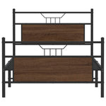 Bed Frame without Mattress Brown Oak 100x200 cm Engineered Wood 4106854
