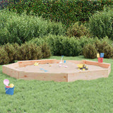 Sandbox with Seats Octagon Solid Wood Pine 825023