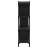 Bookcase 4-Tier Black 76x32x123 cm Engineered Wood 833935