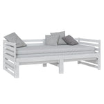 ZNTS Pull-out Day Bed without Mattress White 2xcm 806966