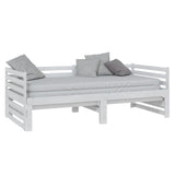 ZNTS Pull-out Day Bed without Mattress White 2xcm 806966