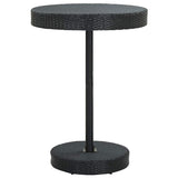5 Piece Garden Bar Set with Cushions Poly Rattan Black 3095447