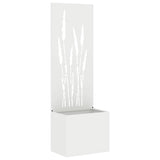 Garden Privacy Screen White 50 x 150 cm Cold-rolled steel 876463