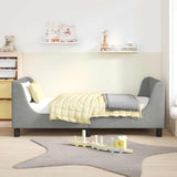 Children's Bed Frame with Headboard Light Grey 80 x 160 cm 42010857
