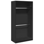 Wardrobe Black 100x50x200 cm Engineered Wood 3307802