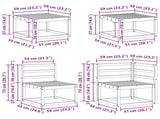 Outdoor Sofa Set 8 pcs Natural Solid Acacia Wood 3385405