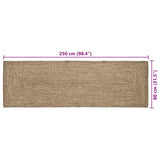 Area Rugs Natural and Black 80 x 250 cm Jute 42010494