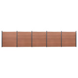 Fence Panel Set Brown 872x186 cm WPC 3211834