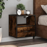 ZNTS Wall-mounted Bedside Cabinets 2 pcs Smoked Oak 40x31x39.5 cm 848739