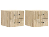 Wall-Mounted Bedside Cabinet 2 pcs Sonoma Oak 34.5 x 33 x 40 cm 898980