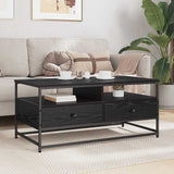 Coffee Table Black Oak 100 x 51 x 45 cm Engineered Wood 882766