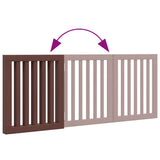Dog Gate Foldable 3 Panels Brown 150 cm Poplar Wood 352260