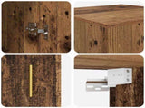 Wall Mounted Cabinet Old Wood 34.5 x 34 x 90 cm 882616