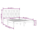 3103994 Bed Frame without Mattress White Solid Wood 120x200 cm