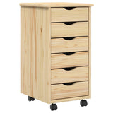 Desk and Rolling Cabinet Set MOSS 2 pcs Brown 3438789