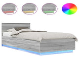Bed Frame Grey Sonoma 90 x 200 cm Engineered Wood 3408122