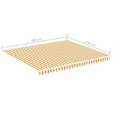 Replacement Fabric for Awning Yellow and White 4x3.5 m 311938