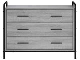 Drawer Cabinet Grey Sonoma 70 x 39.5 x 71 cm Engineered Wood 8013881