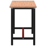 Workbench 180x55x81.5 cm Solid Wood Beech and Metal 3188906