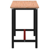 Workbench 180x55x81,5 cm Solid Wood Beech and Metal 3188906