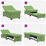Sofa Bed Light Green 194 x 67 x 82 cm Velvet 42008597