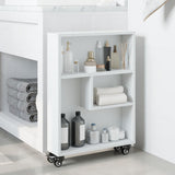 Narrow Storage Trolley White 48x13x68 cm Engineered Wood 855223