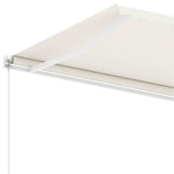 Freestanding Manual Retractable Awning 300x250 cm Cream 3069497