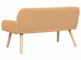 2 Seater Sofa with Solid Wood Legs Beige Boucl 42051069