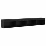 TV Cabinet Set 2 pcs Black Oak 100 x 30 x 30 cm Engineered Wood 882970