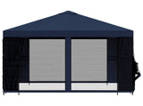 Garden Gazebo with Sidewalls 3 x 3 m Blue Polyester and Steel 900367