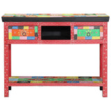 Console Table with Drawer Multicolour 100 x 30 x 77 cm 4017567