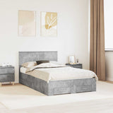 Bed Frame Concrete Grey 120 x 200 cm Engineered Wood 3410916