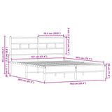 Bed Frame without Mattress with Headboard Sonoma Oak 160x200 cm 4017203