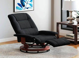 Reclining Swivel Chair, with Footrest - Black T3398P551725