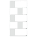 Bookcase 5-Tier White 80.5x23.5x162.5 cm Engineered Wood 852771
