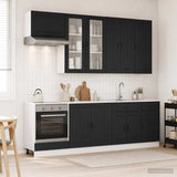 Kitchen Unit LUCCA 8 pcs Black Engineered Wood 3438154