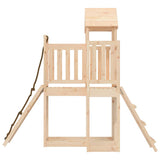 Playhouse with Climbing Wall Solid Wood Pine 3155831