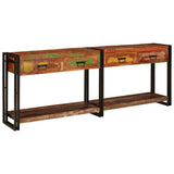 Console Tables with Drawer 2 pcs Multicolour Solid Reclaim wood 3324228