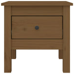 ZNTS Side Tables 2 pcs Honey Brown 40x40x39 cm Solid Wood Pine 813791