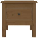 ZNTS Side Tables 2 pcs Honey Brown 40x40x39 cm Solid Wood Pine 813791