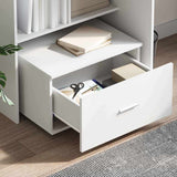 Desk with Drawer White 131.5 x 50 x 106.5 cm Engineered Wood 3337265