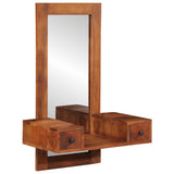 Wall Mirror with Drawers 60x33x90 cm Solid Wood Acacia 4102372