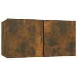 4 Piece TV Cabinet Set Smoked Oak Engineered Wood 3114531