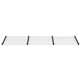 Door Canopy Black and Transparent 297.5x90 cm Polycarbonate 153687